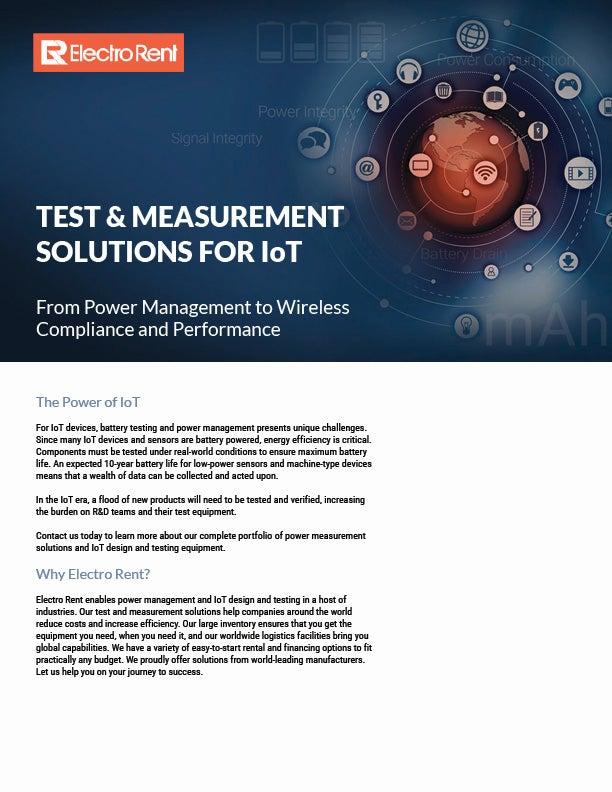 Test & Measurement Solutions for IoT, imagen