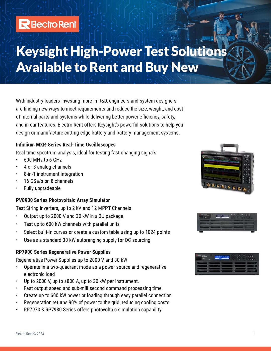 Keysight High-Power Test Solutions, image