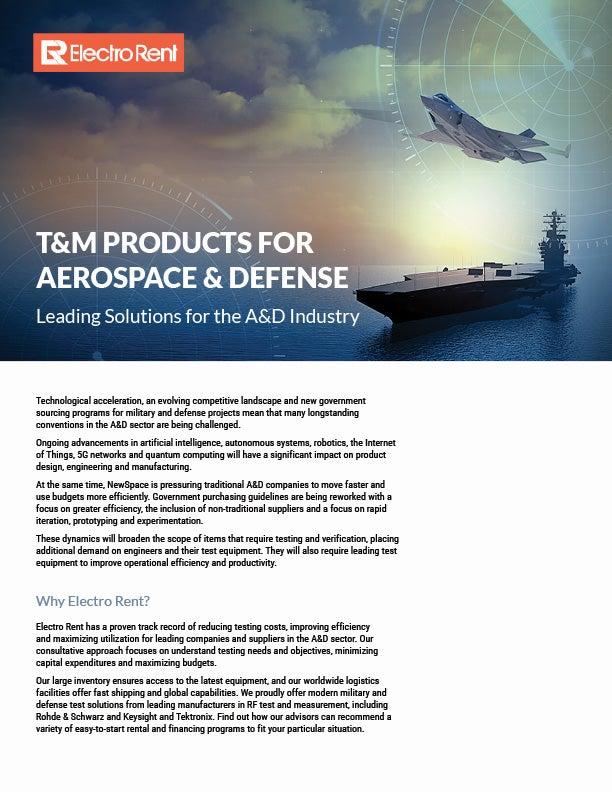 T&M Products for Aerospace & Defense, image